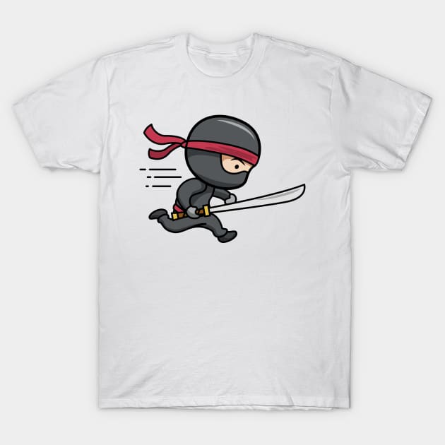 Running Ninja T-Shirt by LostCactus